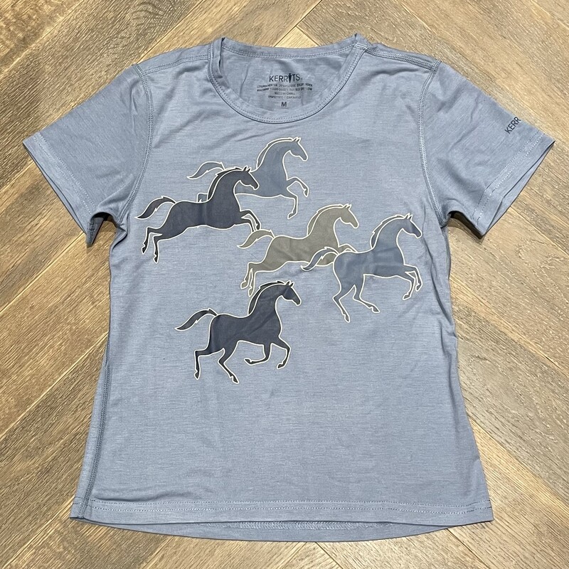 Kerrits Liberty Horse Tee, Blue, Size: 8-10Y