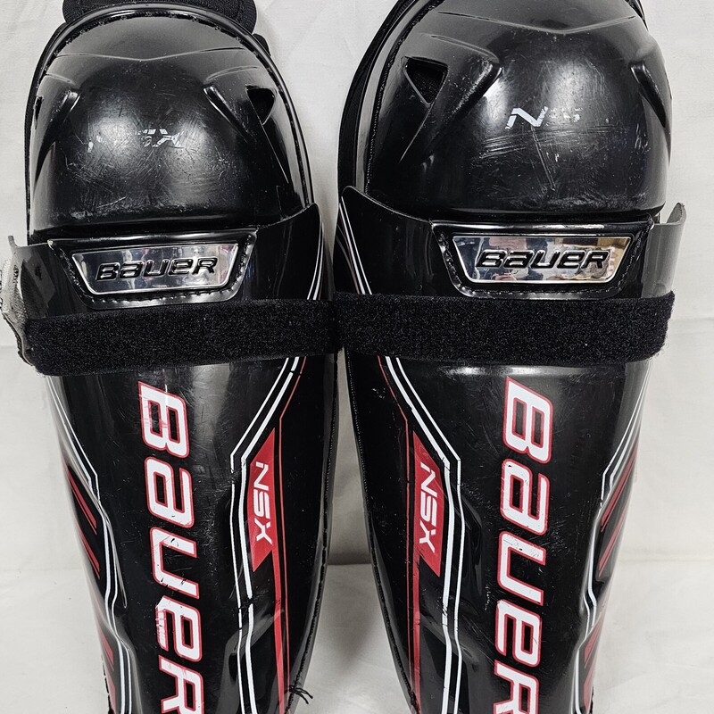 Pre-owned Bauer NSX Junior Hockey Shin Guards, Size: 11