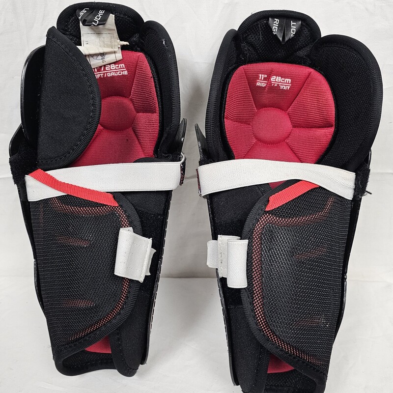 Pre-owned Bauer NSX Junior Hockey Shin Guards, Size: 11