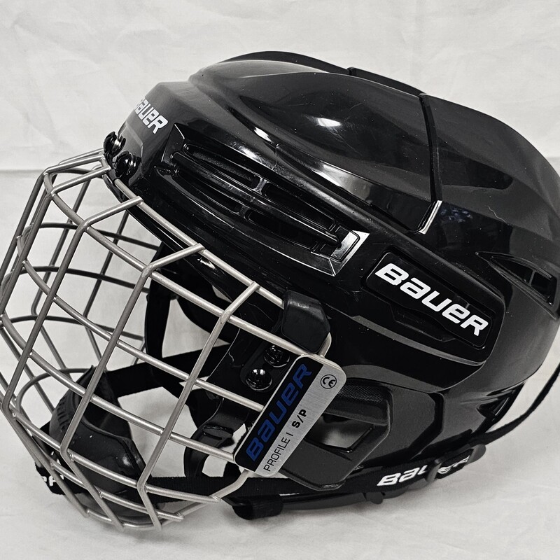 Pre-owned Bauer IMS 5.0 Hockey Helmet Combo Black, Size: Small.  Certified through Dec 2028