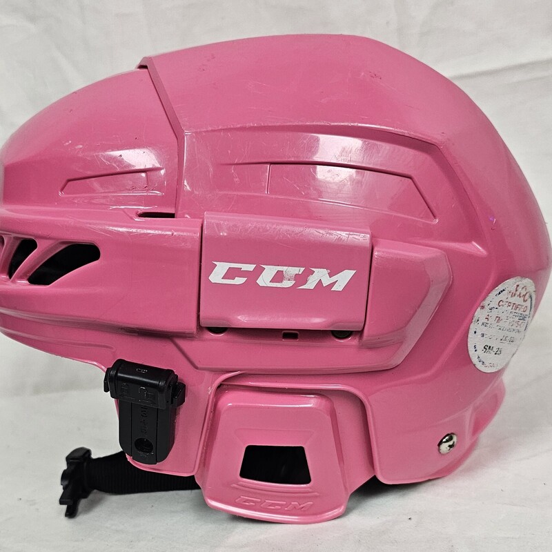 Pre-owned CCM FitLite 3DS Hockey Helmet Only, Pink, Size: Youth.  Certified through July 2024