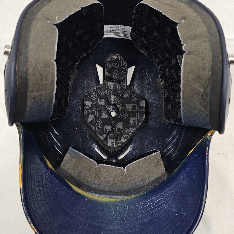 Pre-owned Rawlings Cool Flo Batting Helmet, Blue & White, Size: 6.5-7.5