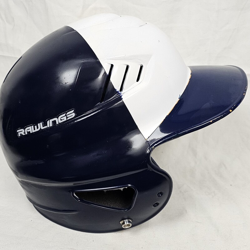 Pre-owned Rawlings Cool Flo Batting Helmet, Blue & White, Size: 6.5-7.5