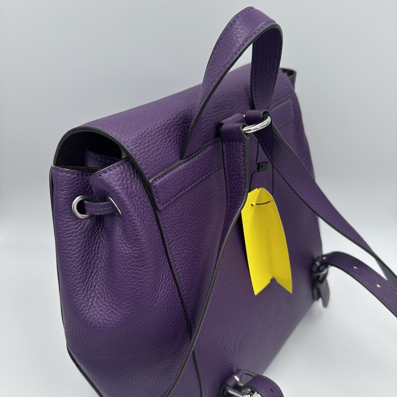 Coach Backpack, Purple Leather<br />
Size: 11x12