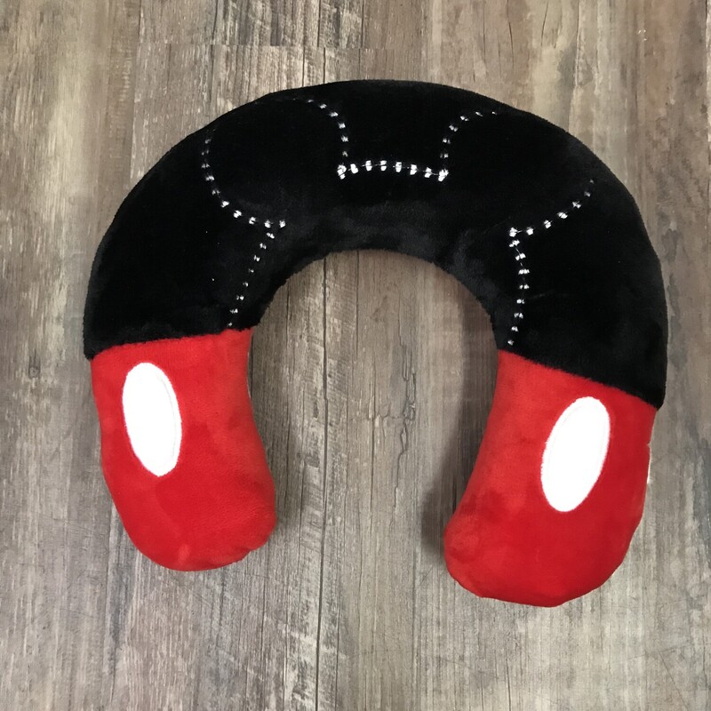 Mickey Neck Pillow, Red, Size: Accessorie