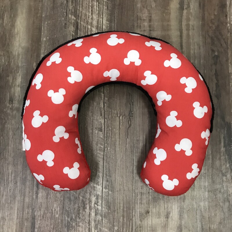 Mickey Neck Pillow, Red, Size: Accessorie