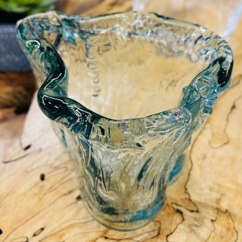 Thick Glass Wavy Bowl