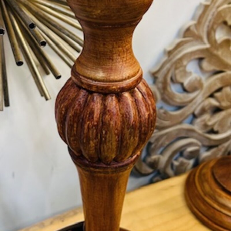 Wood Turned Ball Pillar Candleholder
Brown Size: 5 x 13H