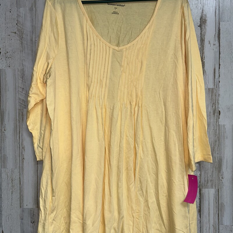 L Yellow Cotton Tunic, Yellow, Size: Maternity