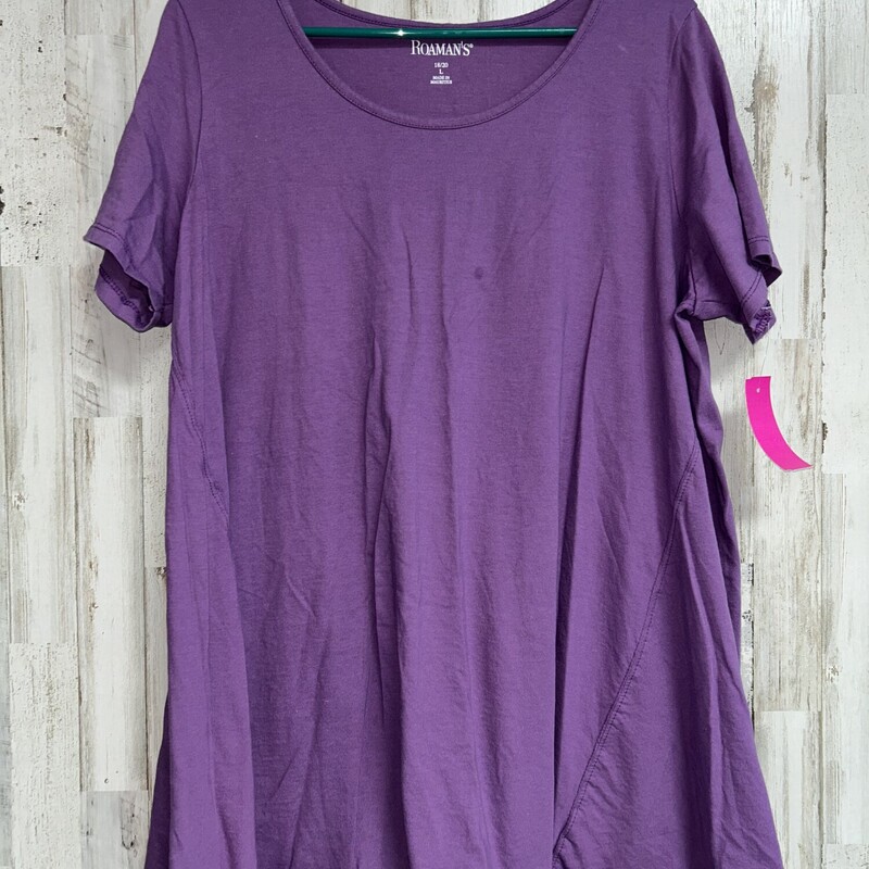 L Purple Cotton Top, Purple, Size: Maternity