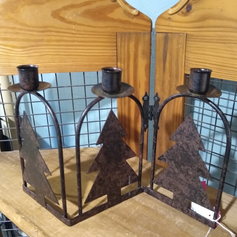 Metal Candle Stand 3 Trees

Rustic metal candle stand with trees.  Holds 3 candles.

Size: 11 in wide X 8 in high