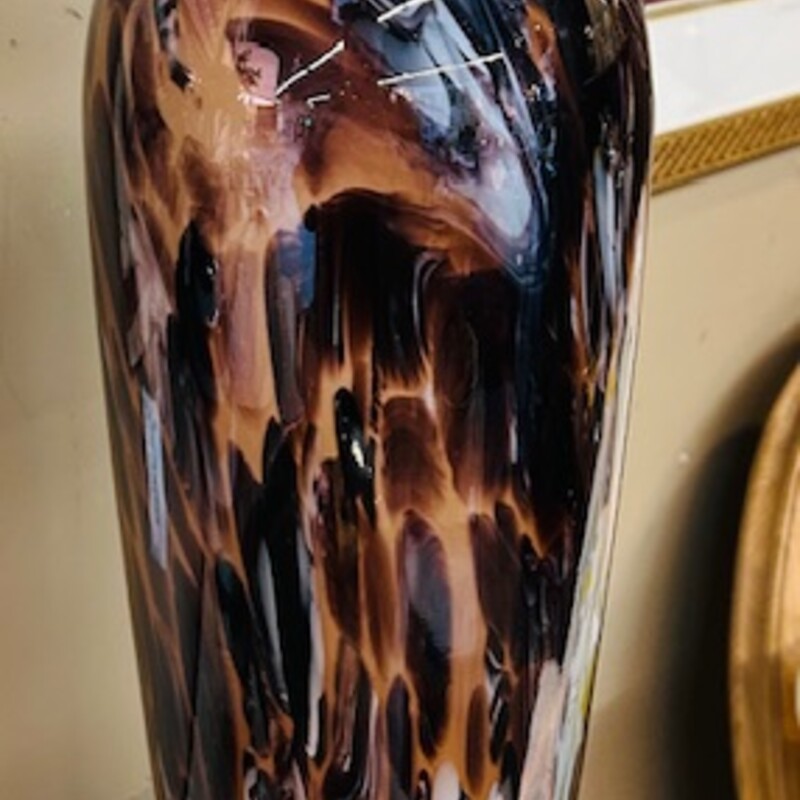 Modern Drip Glass Vase
Brown Purple White Size: 5.5 x 18H