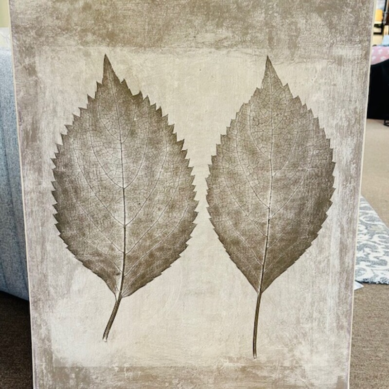 2Distressed Leaves Canvas