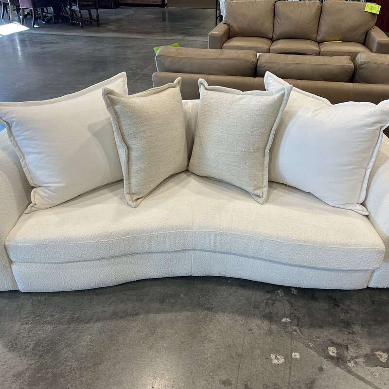 White Curved Sofa