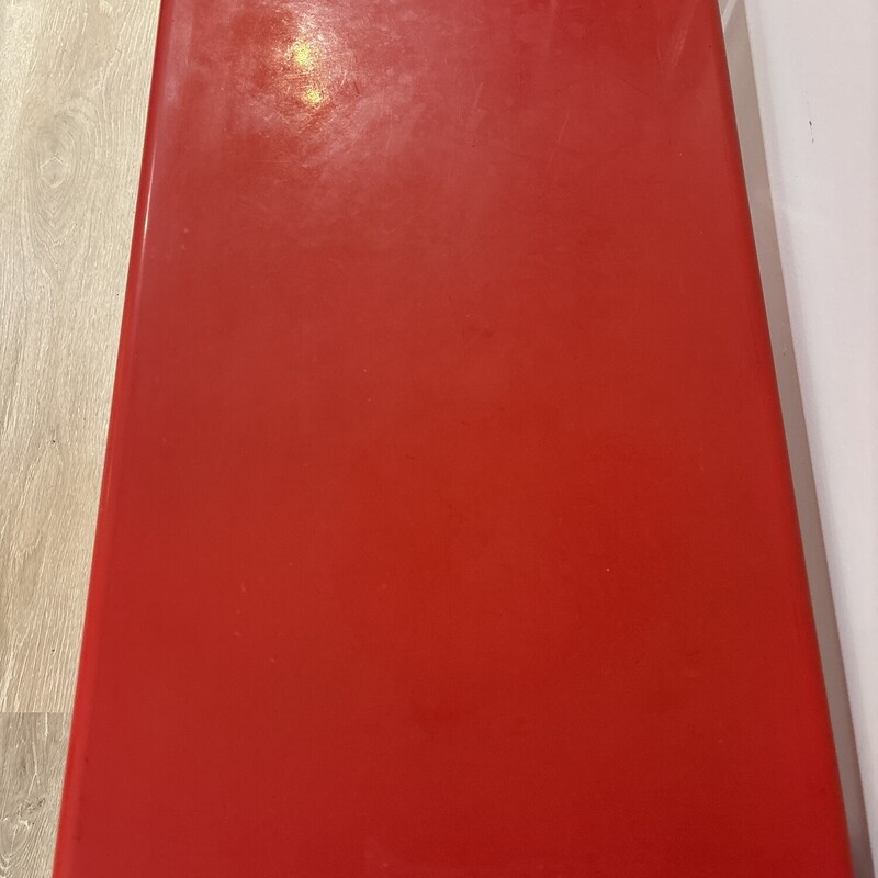 Ikea Red Metal Table With Shelf On Casters
Red
Size: 27W X 16D x 19H In