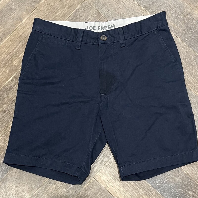 Joe Fresh Khaki Shorts, Navy, Size: 14-16Y
Original Size Waist 28