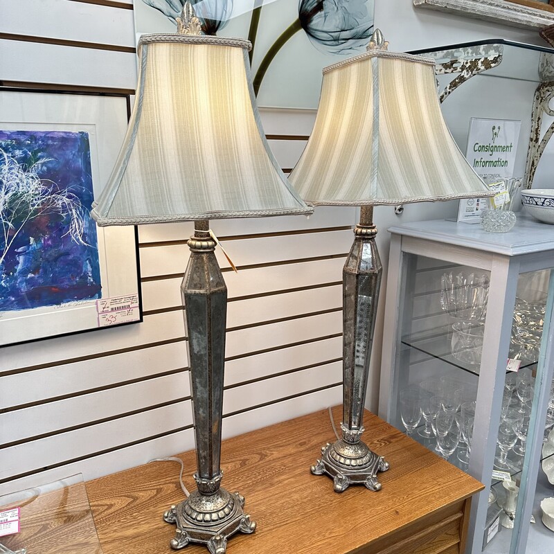 PAIR Mirrored Lamps