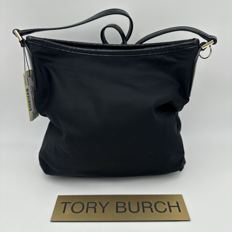 Tory Burch Nylon Crossbody, Black<br />
Size: 12x12