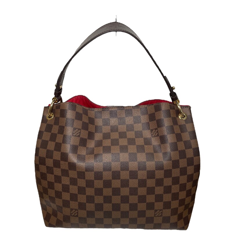Louis Vuitton Graceful, Damier, Size: PM<br />
The Graceful PM hobo in graphic Damier Ebene canvas is a lightweight, roomy bag to carry every day. Natural leather detailing and golden hardware add a refined touch. The body-friendly design combines with a supple, flat handle for stylish and comfortable over-the-shoulder wear.<br />
Dimensions:13.8 x 11.8 x 4.3 inches<br />
                         (length x Height x Width