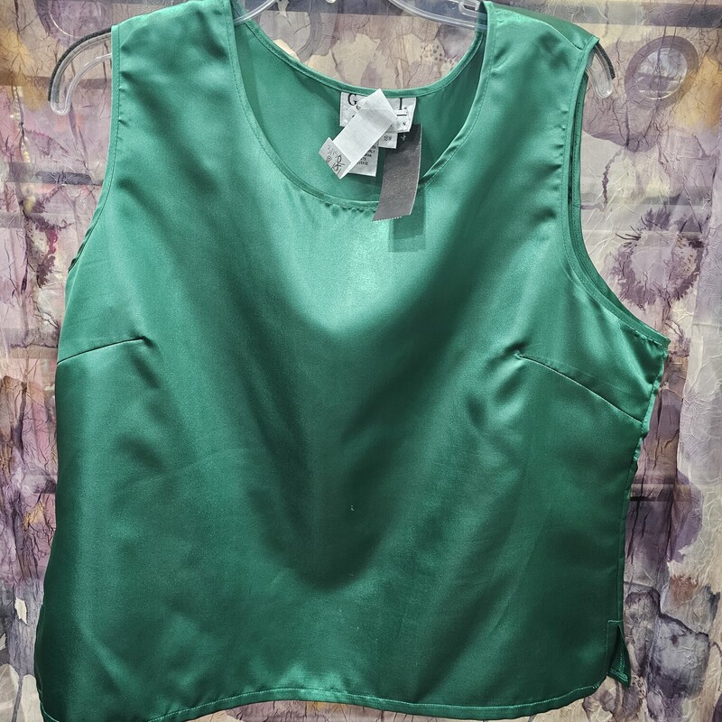Green tank that can be paired under a great blazer for a pop of color.