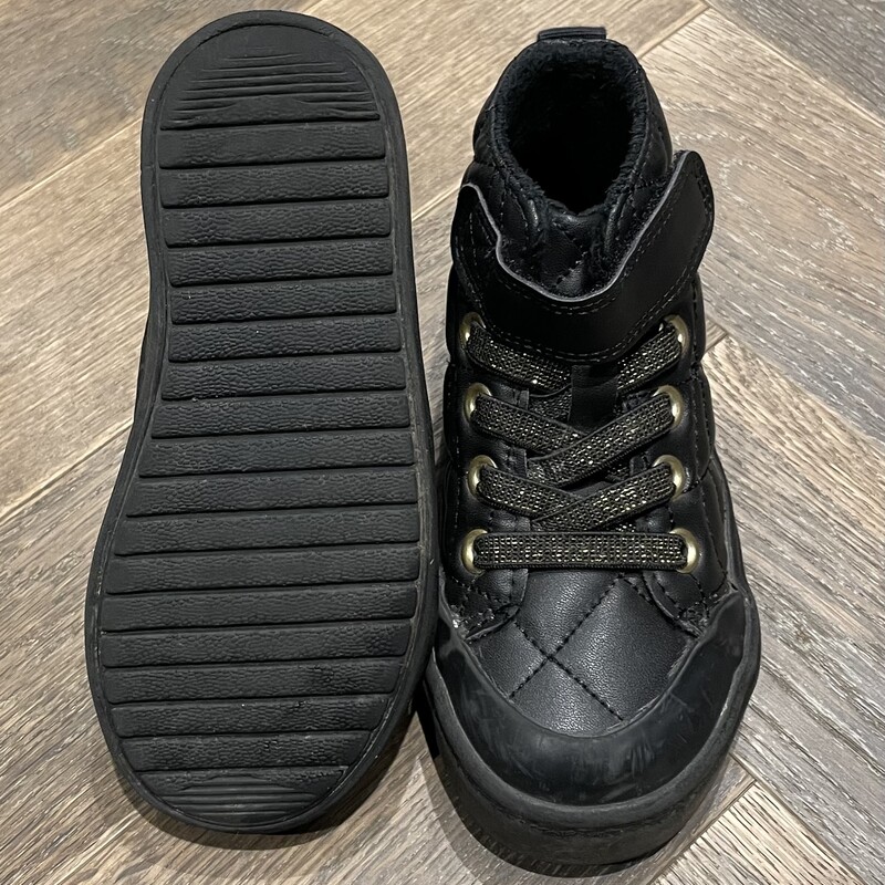 Hightop Shoes, Black, Size: 9T
