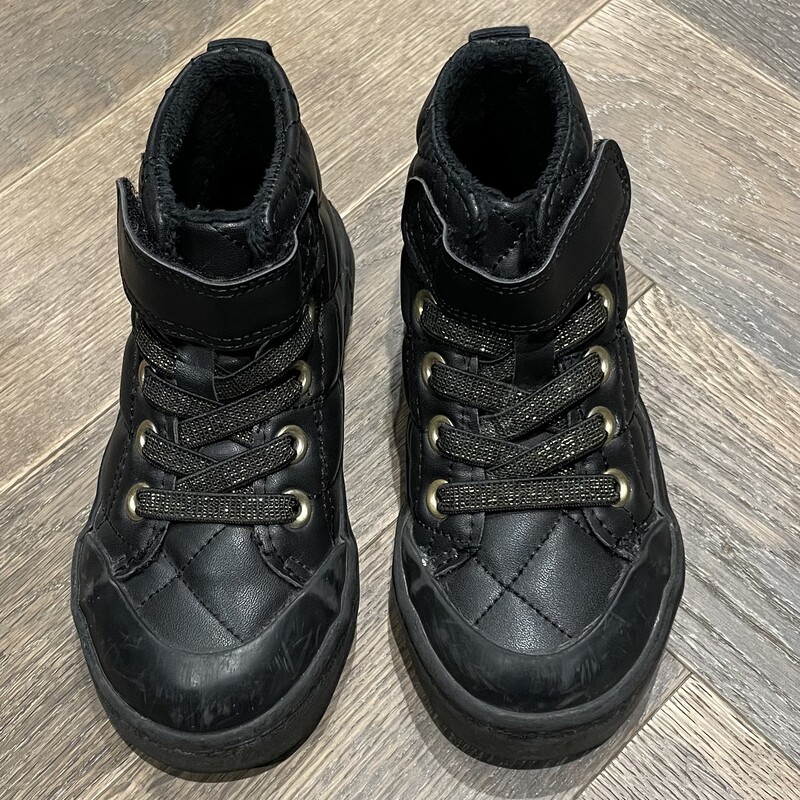 Hightop Shoes, Black, Size: 9T