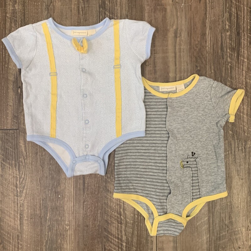 First Impressions Set/2, Gray Yel, Size: Baby 12M