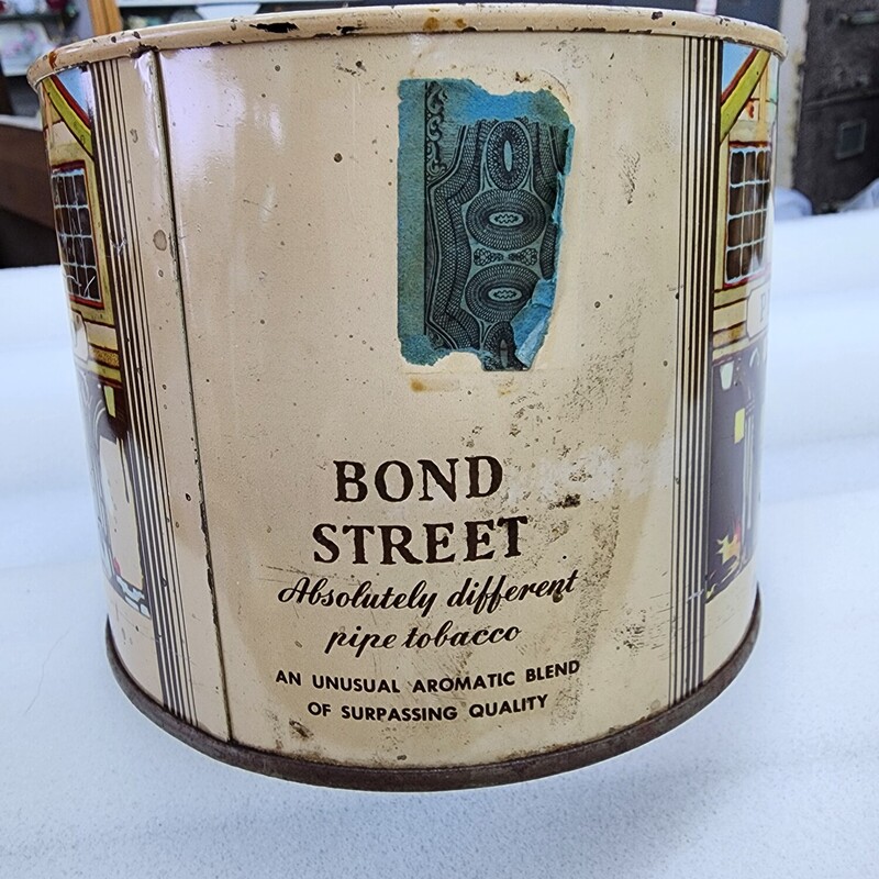 Bond Street PipeTobacco, Cream, Size: W/Lid & Key