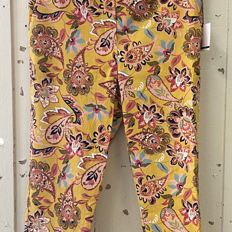 NWT Ylw/pc/bl Flral Pants<br />
Yl/pch/b<br />
Size: Large