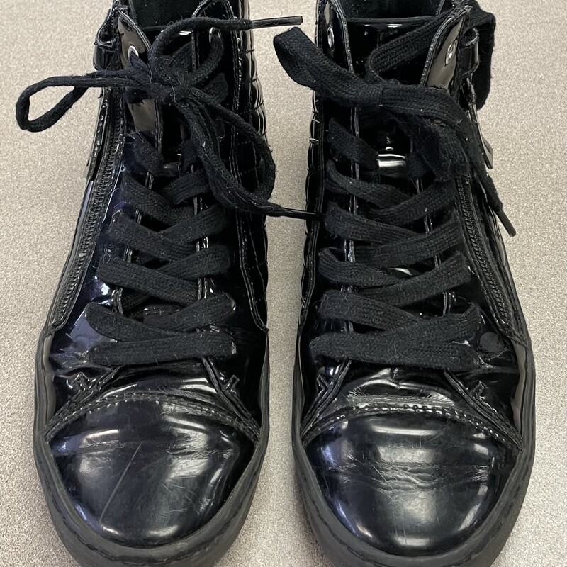 Geox Hightop Shoes, Black, Size: 4Y