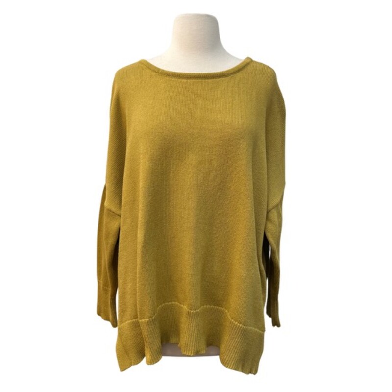 Shannon Passero Tunic Sweater<br />
100% Cotton<br />
Colors: Dijon, with Denim Heart Patches<br />
Size: Medium