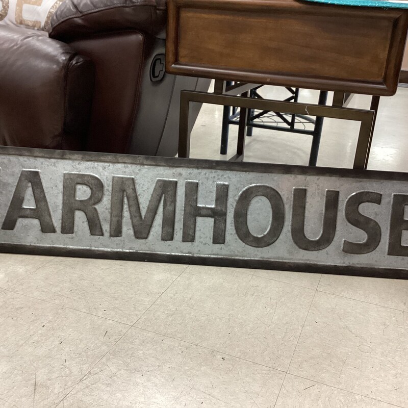 Farmhouse Sign, Gray, Metal
48 in w x 10 in