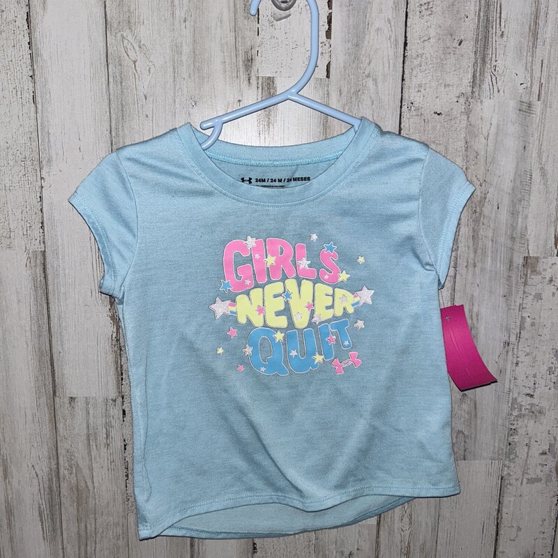 24M Blue Never Quit Tee, Blue, Size: Girl 18-24