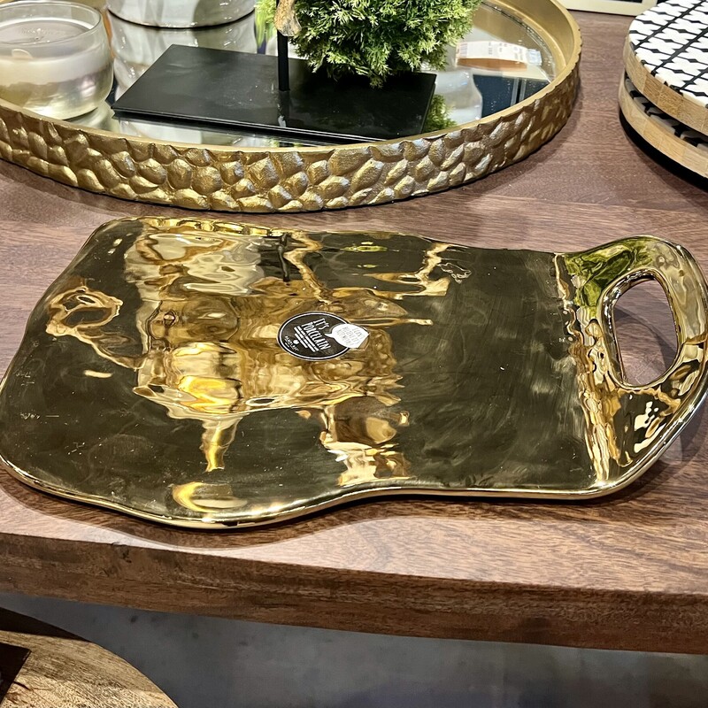 Pampa Bay Tray, Gold, Size: None