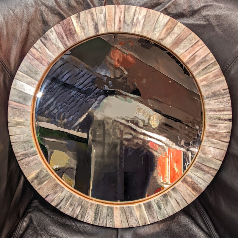 Round Inlaid Mirror