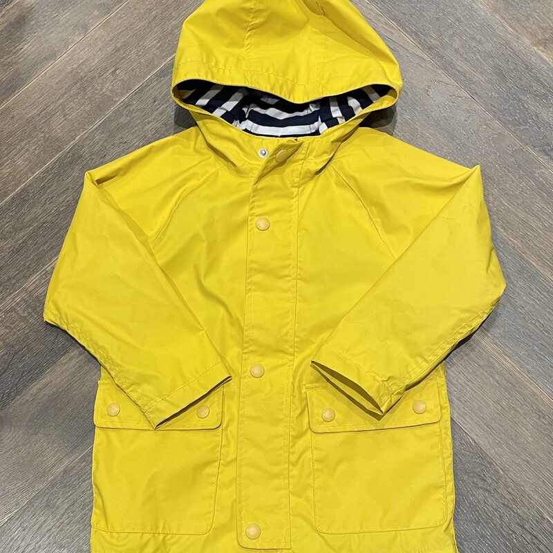 Gap Lined Rain Jacket, Yellow, Size: 4Y