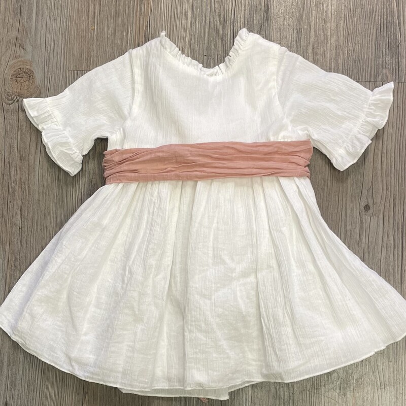 MNG Lined Dress, White, Size: 12-18M