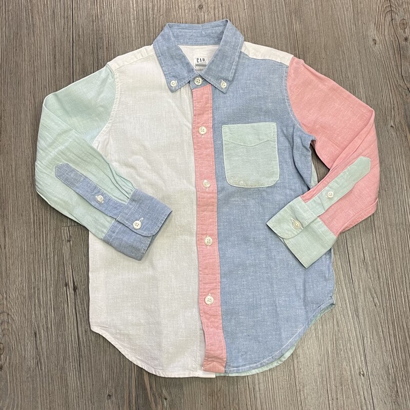 Gap Shirt LS, Multi, Size: 4-5Y