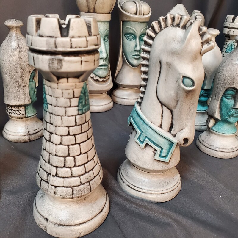 Vtg Duncan Ceramic Chess
