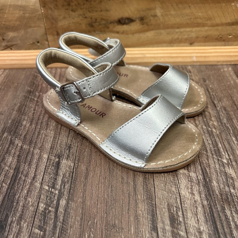 LAmour Silver Sandal Tot, Silver, Size: Shoes 7