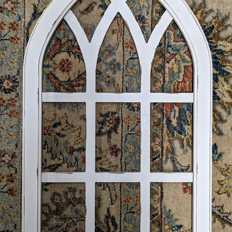 Wood Open Arch Window Wall Decor
White Tan Size: 16.5 x 28H