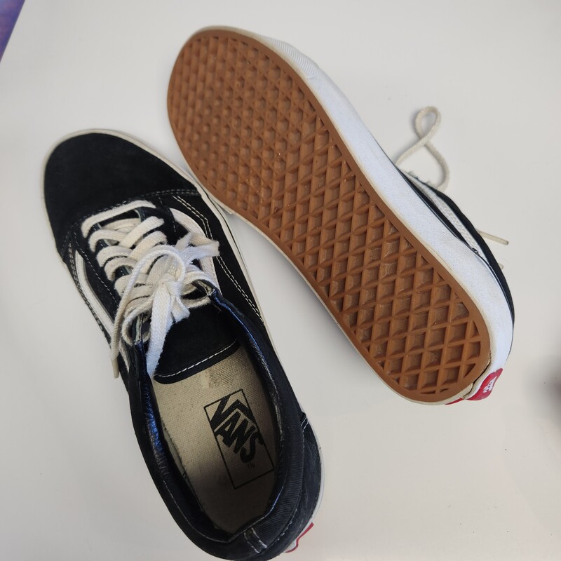 Vintage Vans Suede, Blk/whi, Size: 10.5