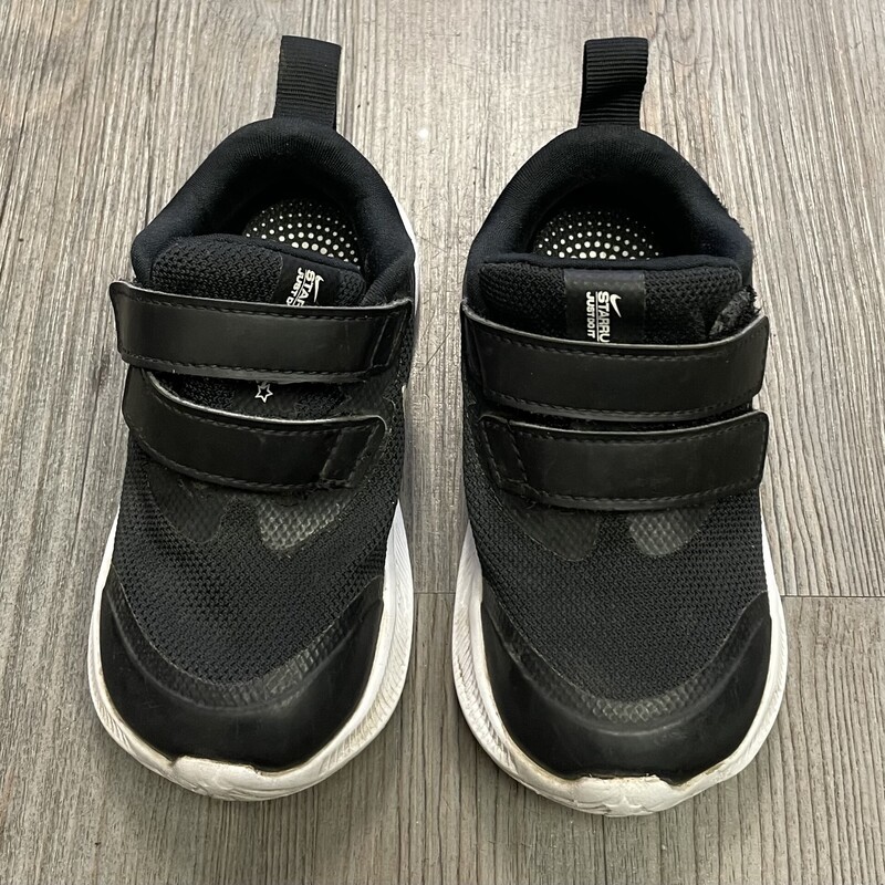 Nike Velcro Shoes, Black, Size: 7T