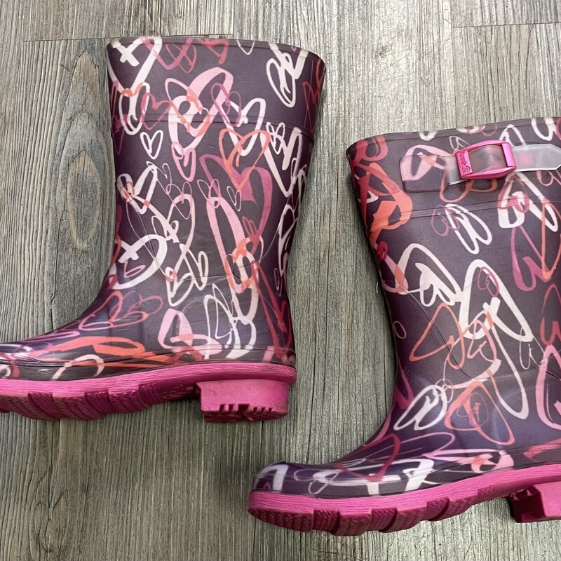 Hearts Rain Boots, Multi, Size: 12Y