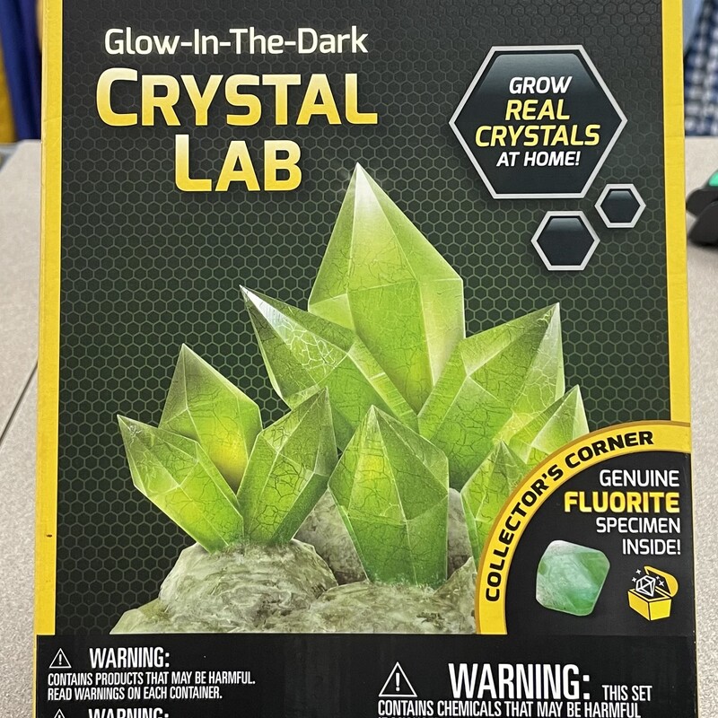 Nat Geo Glow in the Dark - Crystal Lab, Yellow, Size: New