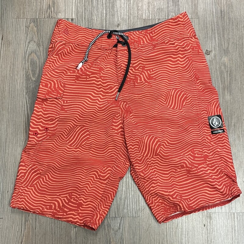 Volcom Swimming Shorts, Orange, Size: 12Y
Original Size Waist 26