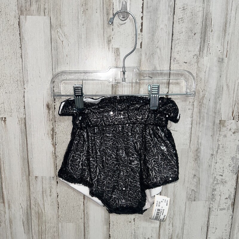 2T Black Sequin Bloomers, Black, Size: Girl 2T