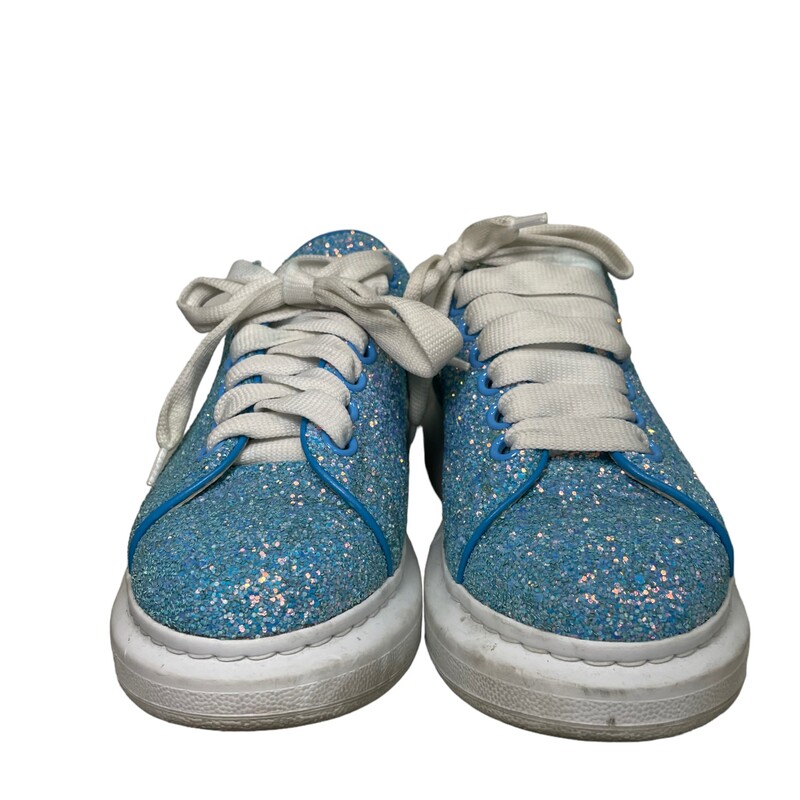 Alexander McQueen Glitter Sneakers<br />
 Blue<br />
 Size: 36.5