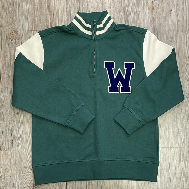 Zara Half Zip  Sweater, Green, Size: 11-12Y