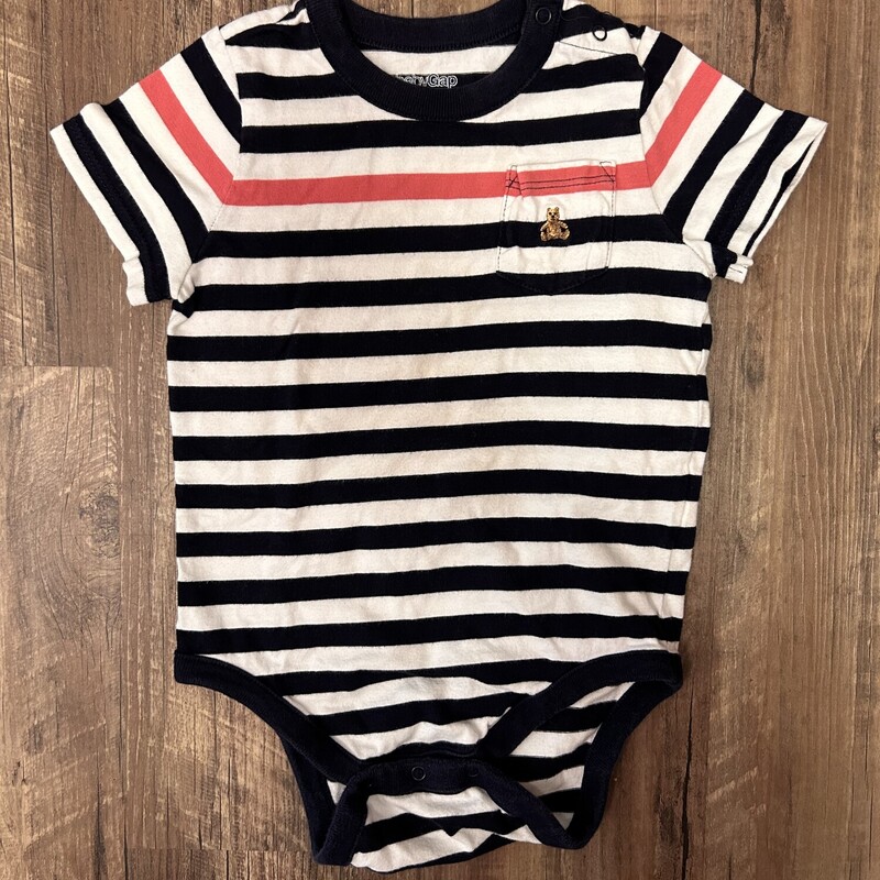 Gap Stripe Tee Bodysuit, Navy, Size: Baby 18-24